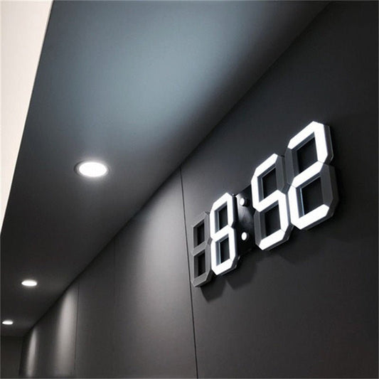 3D LED Wall Clock Desktop Alarm - Blissfullplanet
